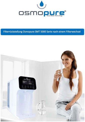Filterwechsel, Filterreste, Filterrückstellung Osmopure SMT 5000 Auftisch Osmoseanlage - Wasserbar